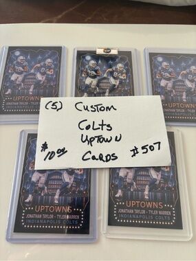 Custom Indianapolis Colts Uptown Trading Card Set - White Accent